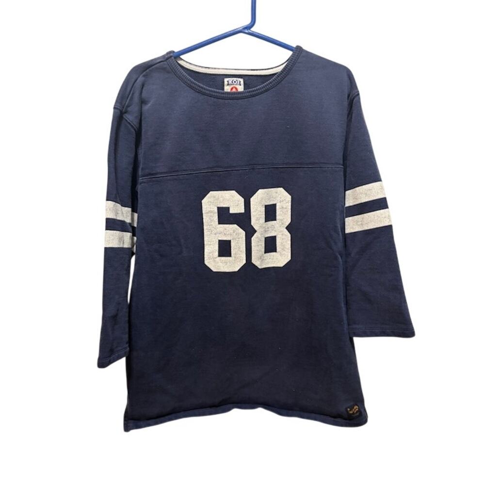 Kings of Indigo Jersey Shirt 3/4 Sleeves Navy Blue KOI size XL